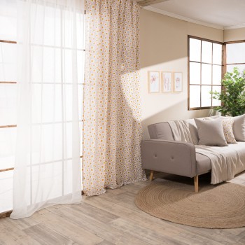  Κουρτίνα (Έτοιμη Ραμμένη) Floreta 01